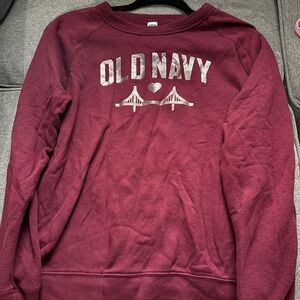 Old Navy Women's Burgundy Crewneck Sweater